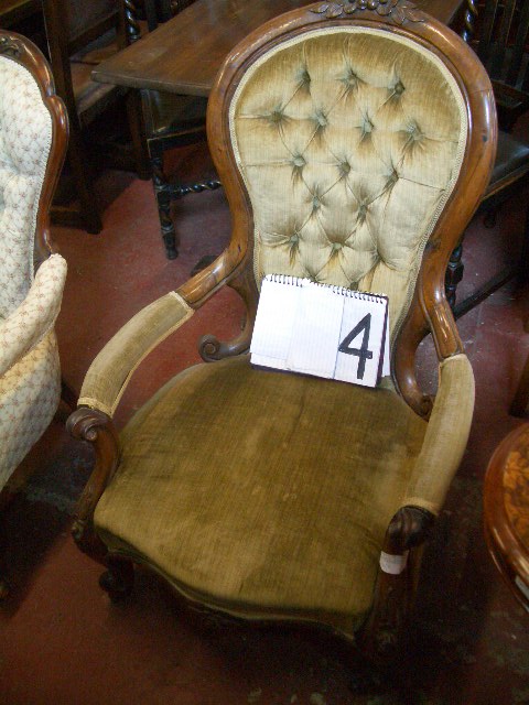 Victorian Open Arm Chair/18050301004