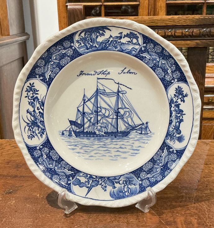 Plate Ship(青・大)/26046410017