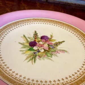 繊細なペイントのロイヤルウースターのプレート